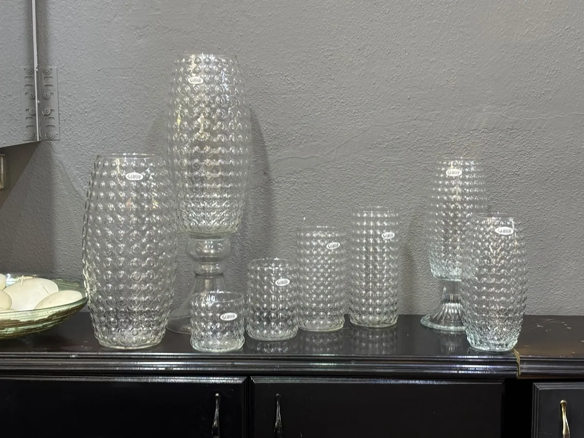 Ваза, цилиндр и цилиндр на ножке Glassy Bubble Set