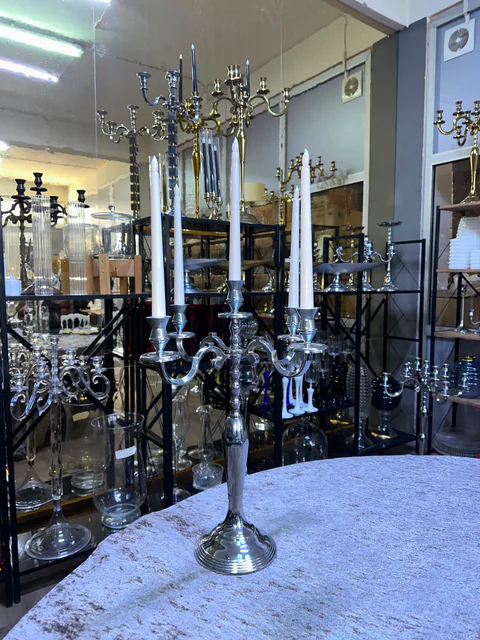 5-Head 50 cm Aluminium Candelabra
