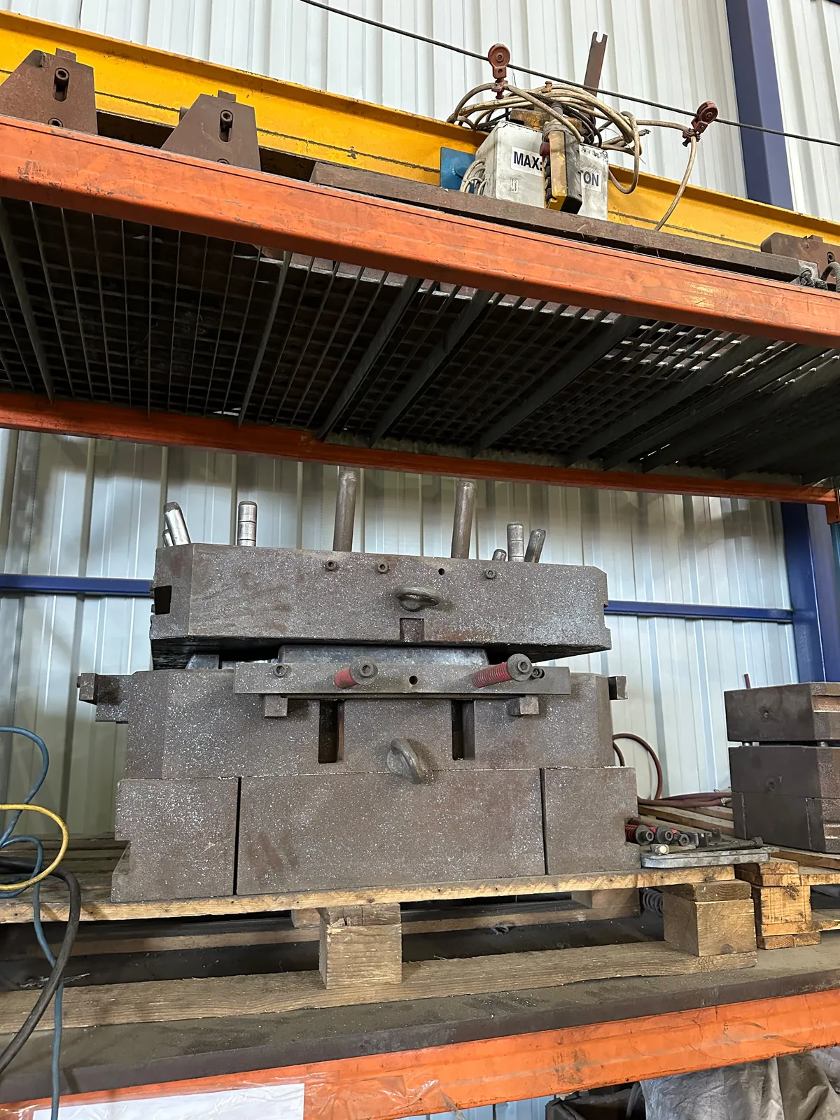 A mould used to form aluminium components